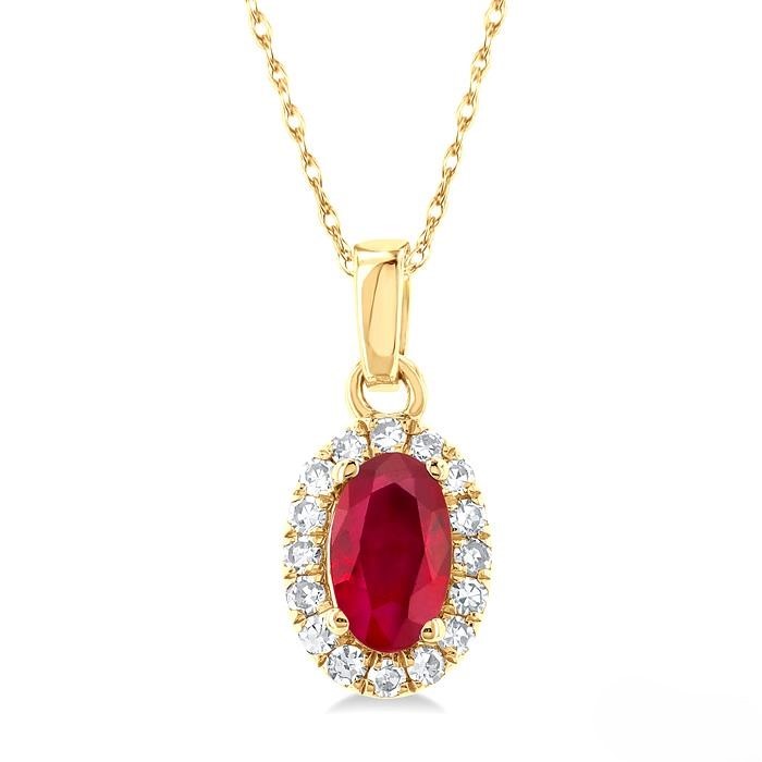 Ruby and Diamond Pendant